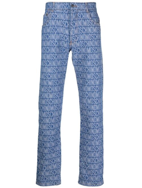 Moschino all-over logo print jeans