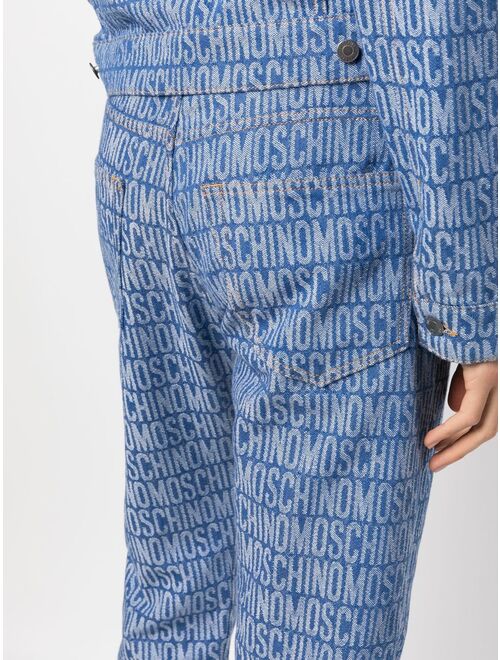 Moschino all-over logo print jeans