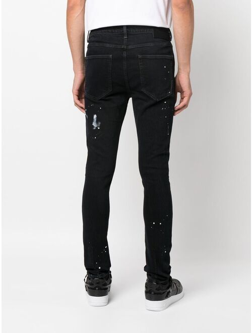 Neuw Rebel paint-splatter skinny jeans