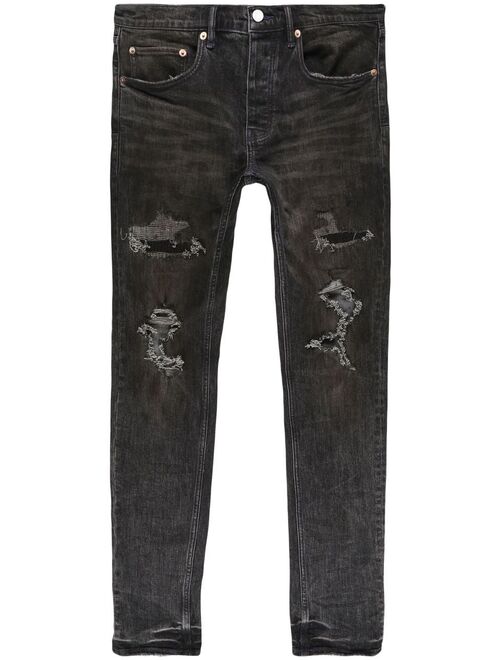 Purple Brand distressed slim-cut jeans