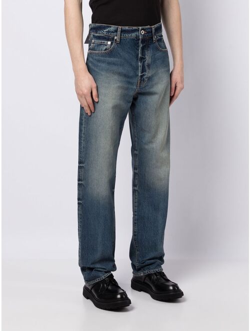 Kenzo Blue Stonewashed Straight Leg Jeans