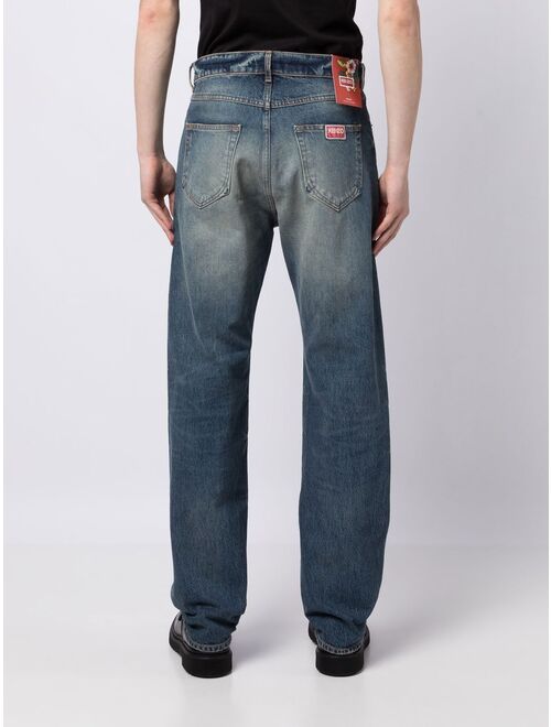 Kenzo Blue Stonewashed Straight Leg Jeans