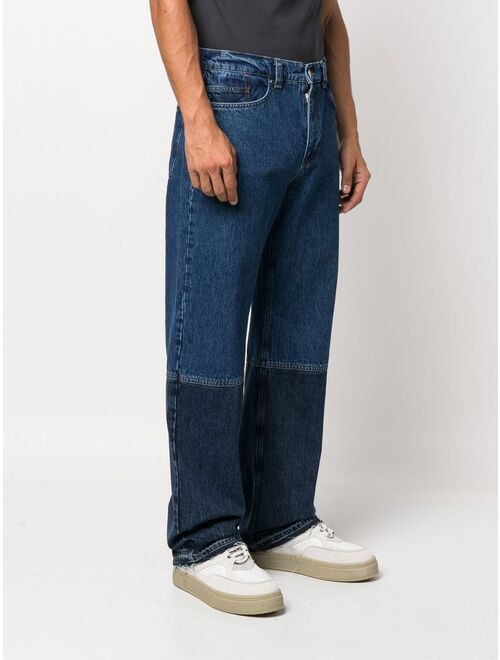 Axel Arigato two-toned straight-leg jeans