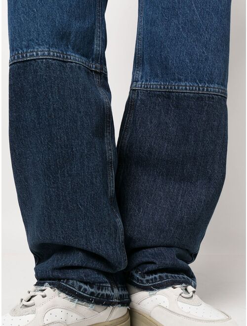 Axel Arigato two-toned straight-leg jeans