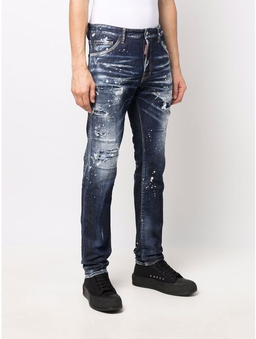 Dsquared2 distressed ripped skinny jeans