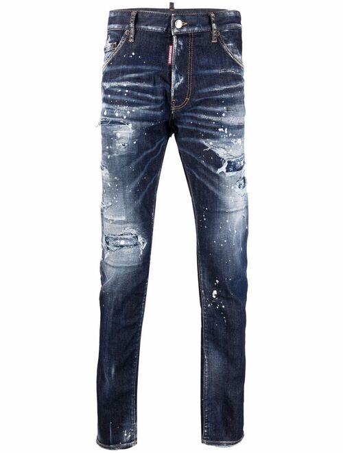 Dsquared2 distressed ripped skinny jeans