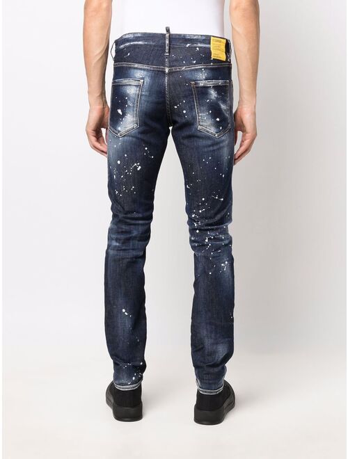 Dsquared2 distressed ripped skinny jeans