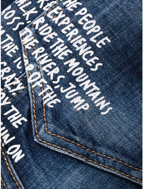 Dsquared2 slogan slim-cut jeans