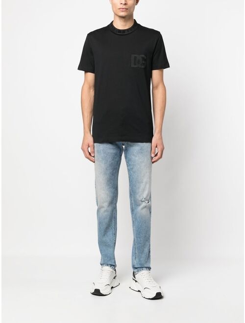 Dolce & Gabbana logo-plaque straight-leg jeans