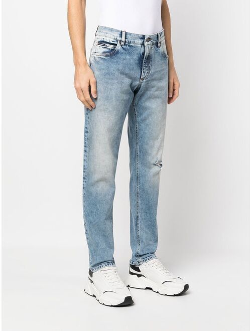 Dolce & Gabbana logo-plaque straight-leg jeans