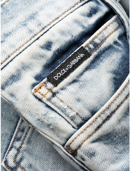 Dolce & Gabbana logo-plaque straight-leg jeans