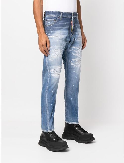 Dsquared2 distressed slim-cut jeans