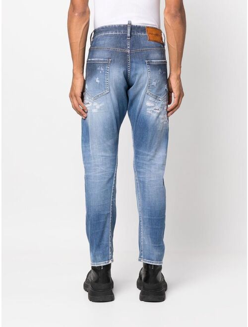 Dsquared2 distressed slim-cut jeans