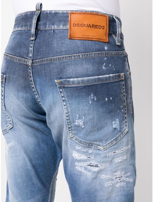 Dsquared2 distressed slim-cut jeans