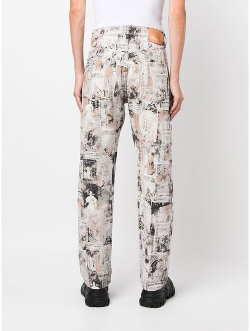 Aries graphic-print jeans