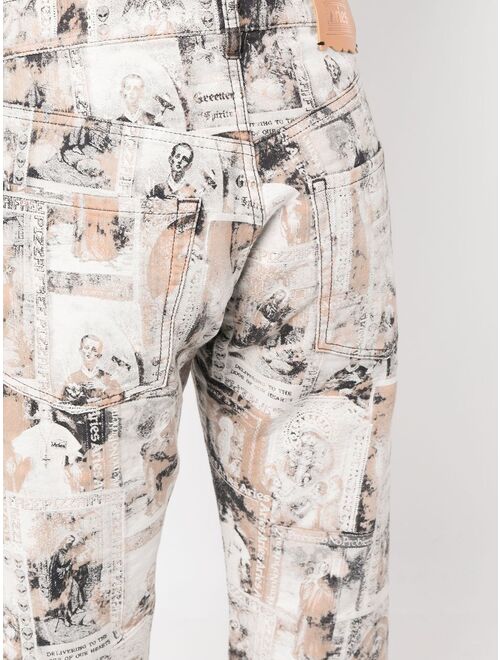 Aries graphic-print jeans