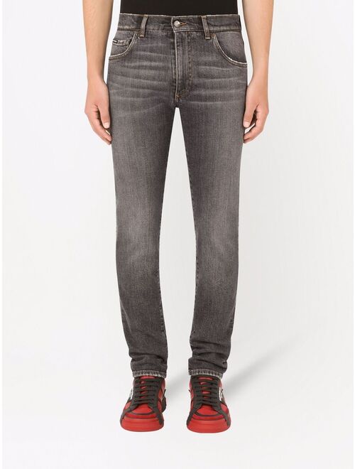 Dolce & Gabbana low-rise slim-cut jeans