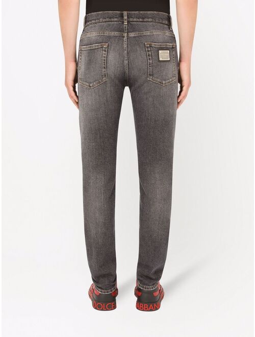 Dolce & Gabbana low-rise slim-cut jeans