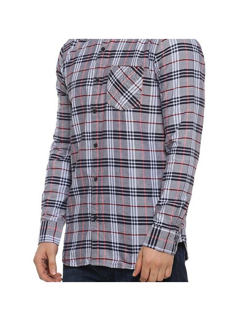 Campus Sutra Men Flat Collar Plaid Full Sleeve Shirt