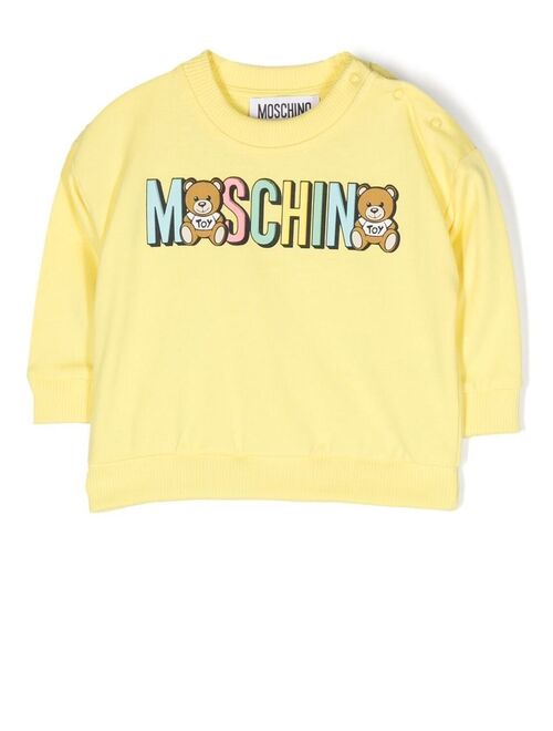 Moschino Kids Teddy Bear logo-print sweatshirt