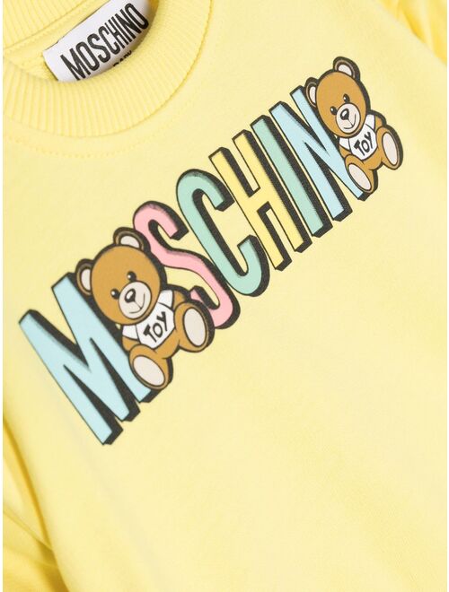 Moschino Kids Teddy Bear logo-print sweatshirt