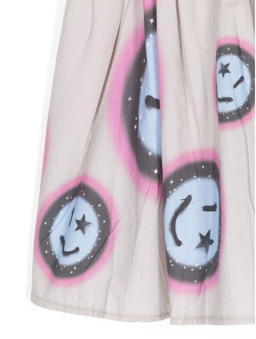 Molo striped smiley-print dress