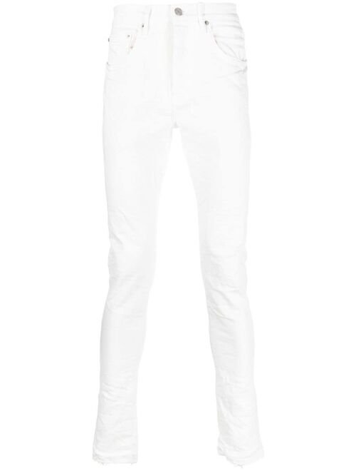 Purple Brand logo-patch skinny-cut jeans