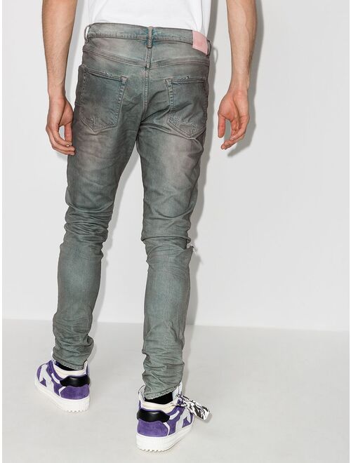 Purple Brand distressed-look mid-rise jeans