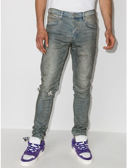 Purple Brand distressed-look mid-rise jeans