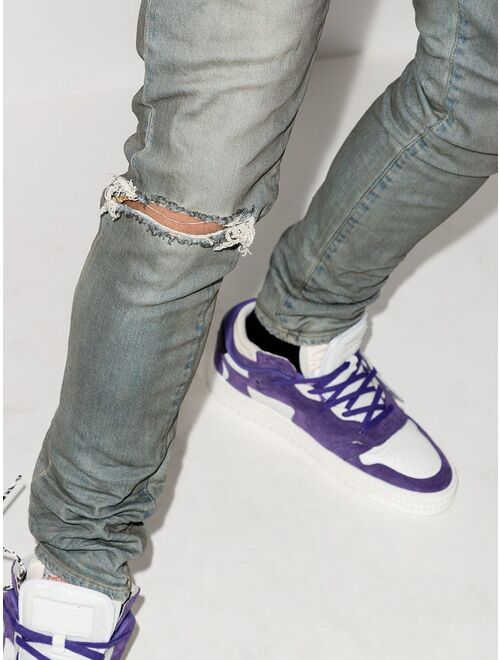 Purple Brand distressed-look mid-rise jeans