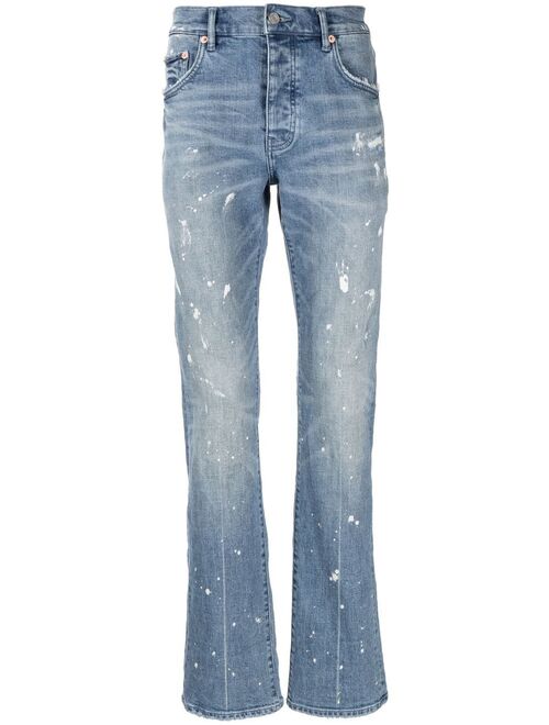 Purple Brand slim-fit paint splatted jeans