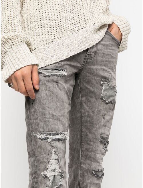 Purple Brand distressed straight-leg jeans