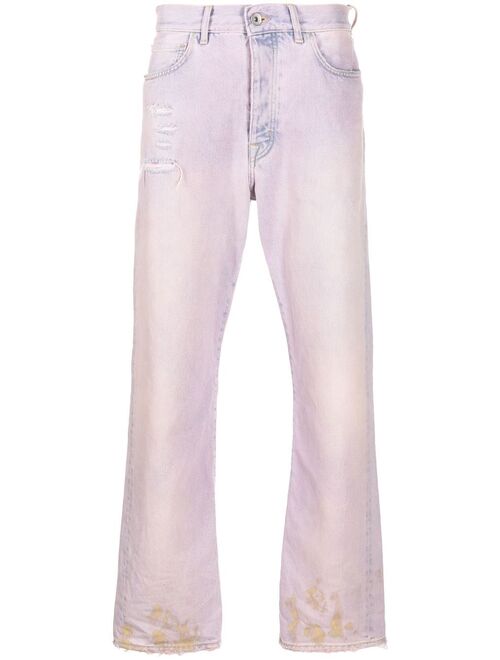 Purple Brand distressed straight-leg jeans