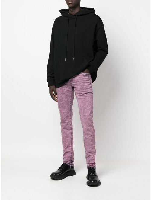 Purple Brand bleach-effect skinny jeans