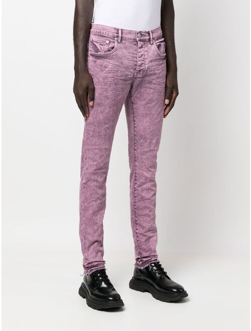 Purple Brand bleach-effect skinny jeans