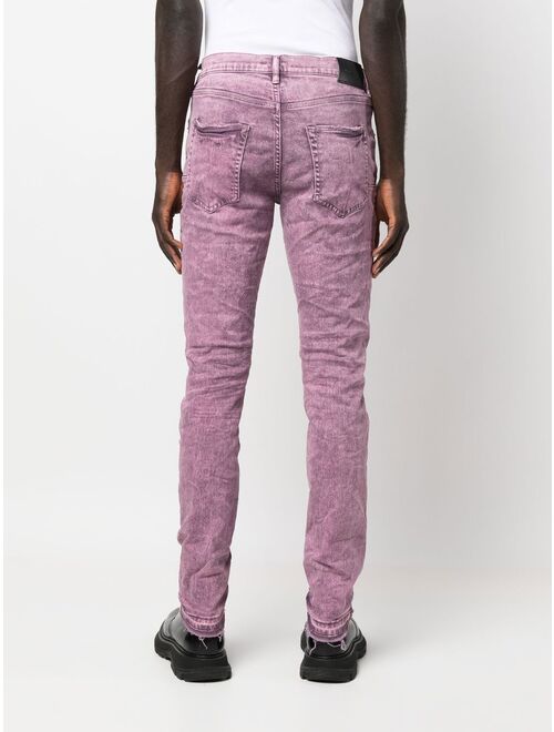 Purple Brand bleach-effect skinny jeans