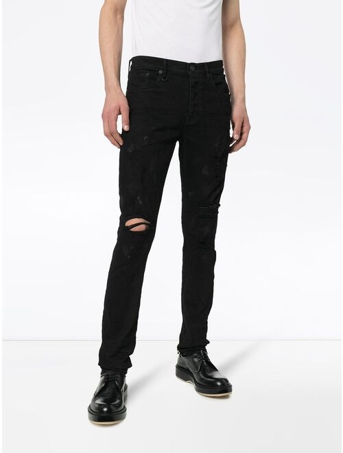 Purple Brand Oil Spill slim fit jeans