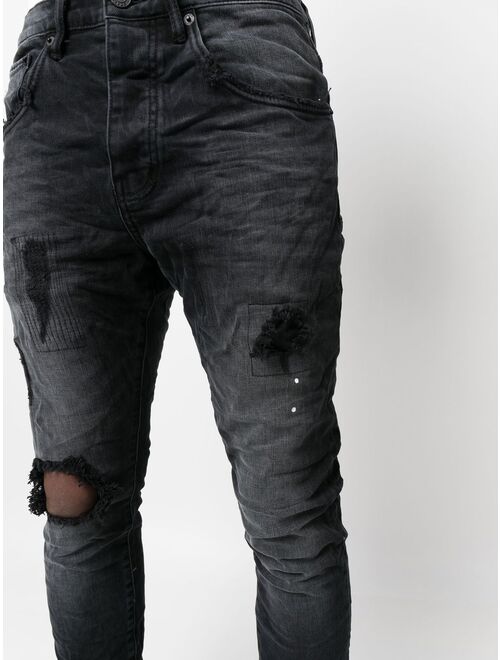 Purple Brand slim-cut distressed-detail jeans