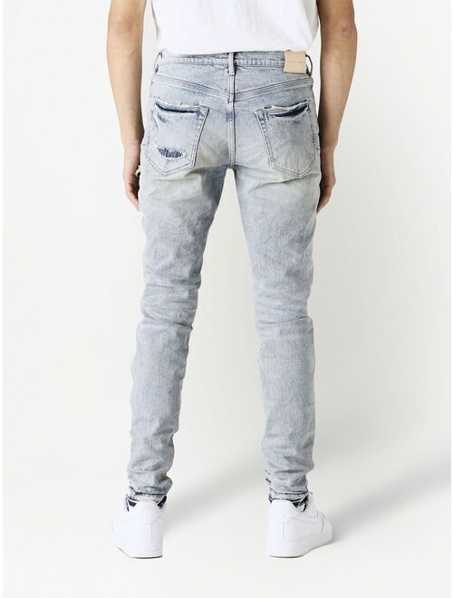 Purple Brand distressed slim-cut jeans