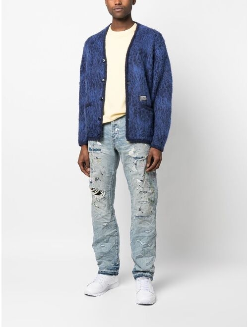 Purple Brand ripped straight-leg jeans