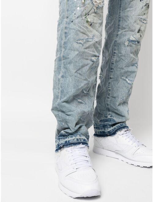 Purple Brand ripped straight-leg jeans