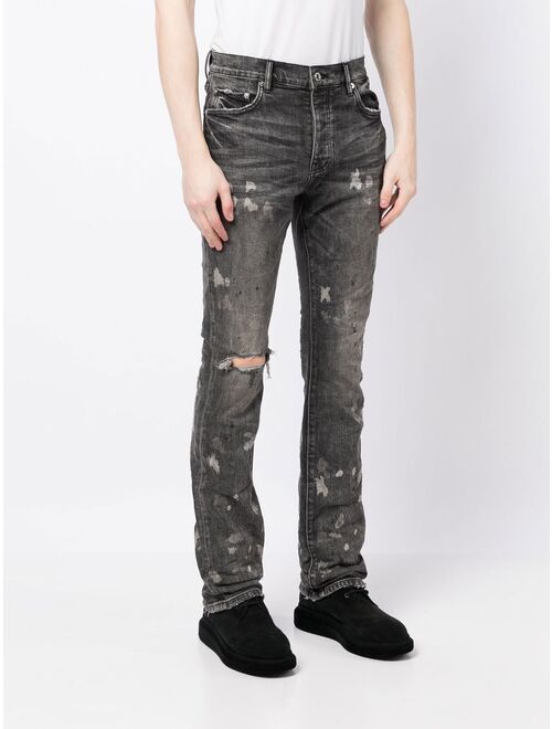 Purple Brand distressed straight-leg jeans