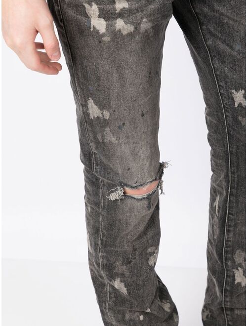 Purple Brand distressed straight-leg jeans