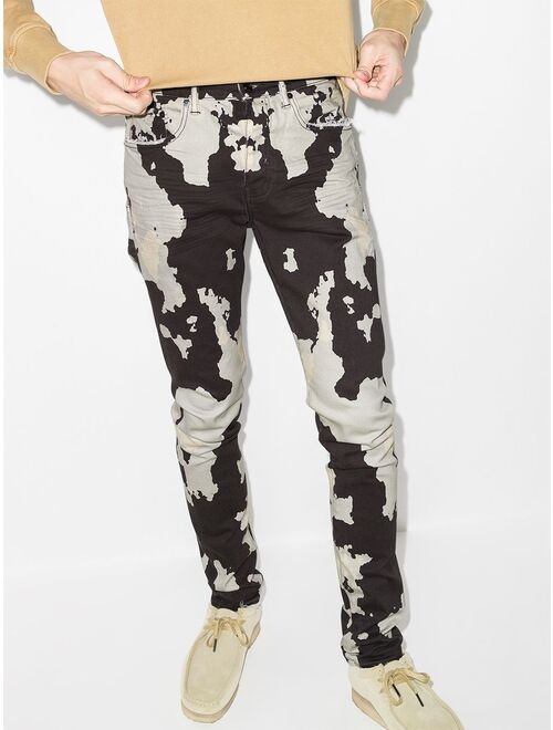 Purple Brand Rorschach printed skinny jeans