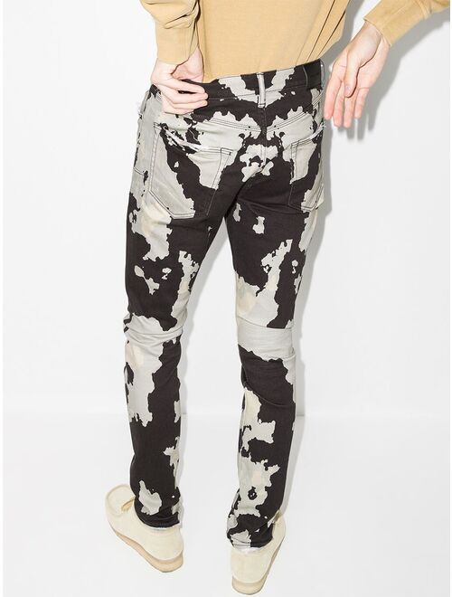 Purple Brand Rorschach printed skinny jeans