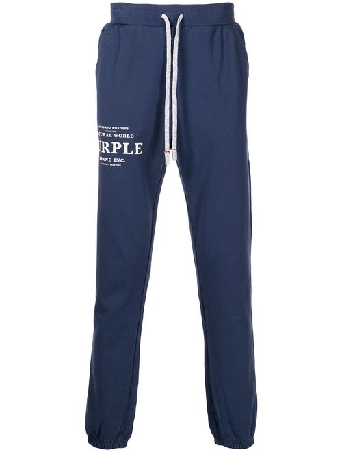 Purple Brand logo-print drawstring trackpants