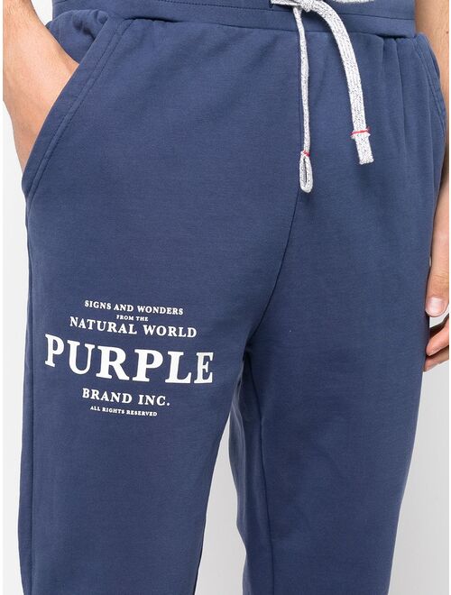 Purple Brand logo-print drawstring trackpants