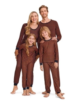 Pajama Set Couples Matching Pjs Plaid Sleepwear Long Sleeve Tops & Pants Loungewear