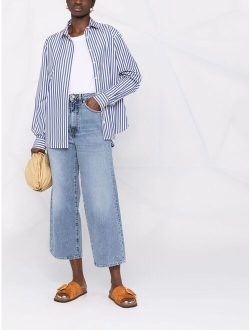 high-waisted wide-leg jeans