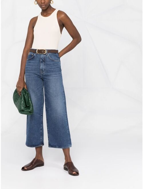 TOTEME organic cotton cropped flared jeans